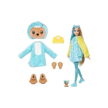 Barbie HRK22-HRK25 Cutie Reveal Şirin Turkuaz Kostümler Serisi Ayıcık