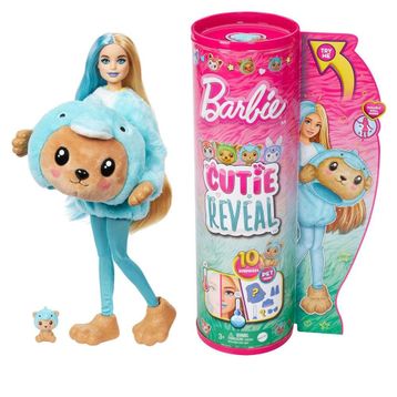 Barbie HRK22-HRK25 Cutie Reveal Şirin Turkuaz Kostümler Serisi Ayıcık