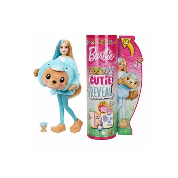 Barbie HRK22-HRK25 Cutie Reveal Şirin Turkuaz Kostümler Serisi Ayıcık