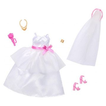 Barbie HWV76 + Ken Fashion - Gelin Aksesuarları