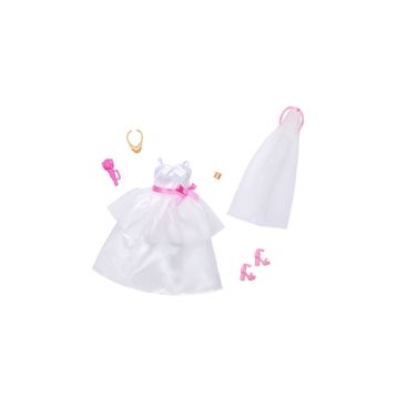 Barbie HWV76 + Ken Fashion - Gelin Aksesuarları