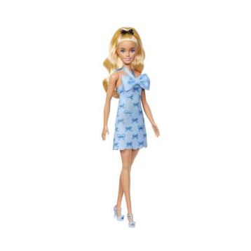 Barbie HYT93 Mavi Fiyonklu Elbiseli Fashionistas Bebeği