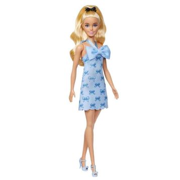 Barbie HYT93 Mavi Fiyonklu Elbiseli Fashionistas Bebeği