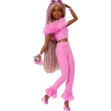 Barbie HYV28 Deluxe Style Kahverengi Örgü Saçlı Bebek