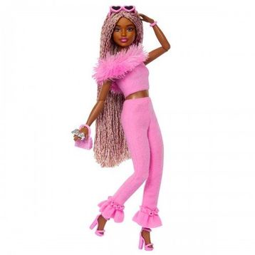Barbie HYV28 Deluxe Style Kahverengi Örgü Saçlı Bebek