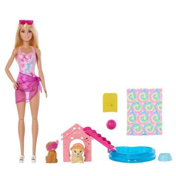 Barbie JBF35 Köpekçikle Havuz Partisi Oyun Seti