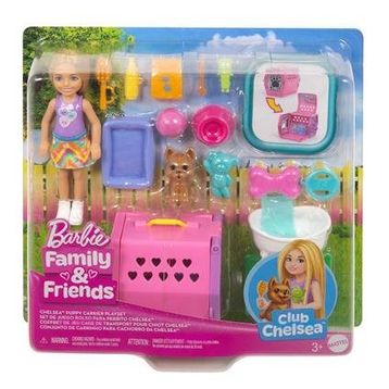 Barbie JDF89 Chelsea Köpekçiğin Taşıma Çantası Oyun Seti
