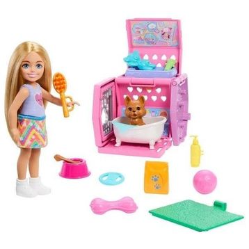Barbie JDF89 Chelsea Köpekçiğin Taşıma Çantası Oyun Seti