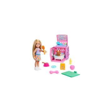 Barbie JDF89 Chelsea Köpekçiğin Taşıma Çantası Oyun Seti