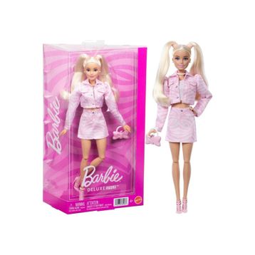 Barbie JJN69 Deluxe Style Pembe Kot Ceketli Sarışın Bebek