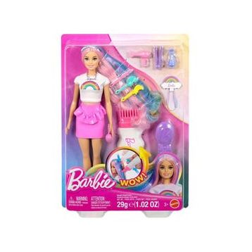 Barbie JJP07 Sarı Saçlı Gökkuşağı Saçlar Bebeği
