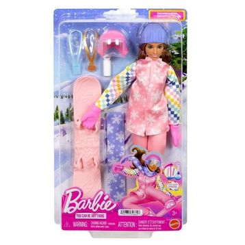 Barbie JKF78 Snowboard Sporcusu Bebek