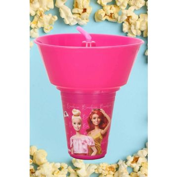Barbie Yuvarlak Mısır Kovalı Pipetli Bardak