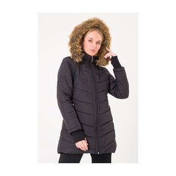 Barbora BT121SIYAH3 Kışlık Eldivenli Kapüşonu Kürklü Kadın Şişme Mont
