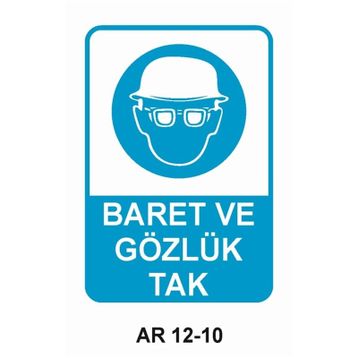 Baret ve Gözlük Tak Levhası