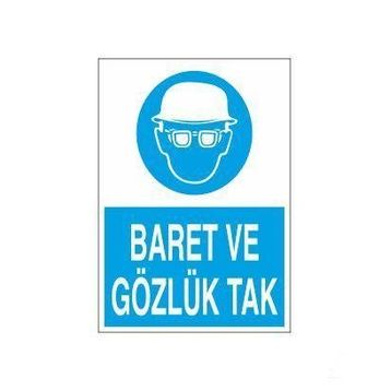 Baret ve Gözlük Tak Levhası