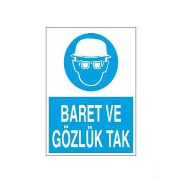 Baret ve Gözlük Tak Levhası