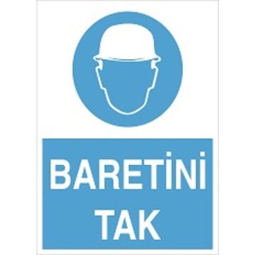 Baretini Tak Uyarı Levhası