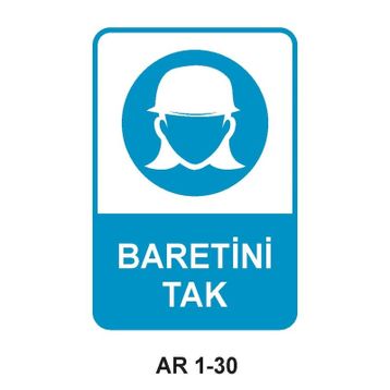 Baretini Tak Uyarı Levhası
