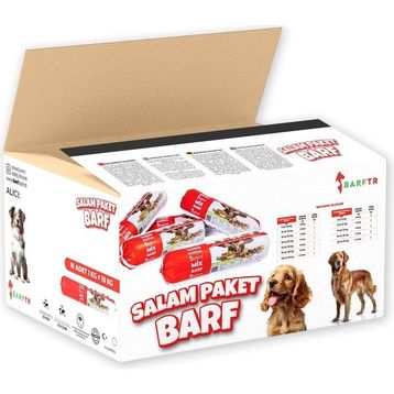 Barftr Mix Barf 10 kg 1000 gr Salam Paket Tekli Ambalajlarda Köpek Maması