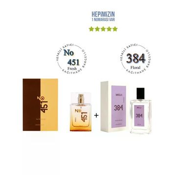 Bargello 384 Floral 50 ml Kadın + 451 Fresh 50 ml Unisex Parfüm