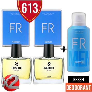 Bargello 613 EDP 2x50 ml Erkek Parfüm + Fresh 150 ml Deodorant