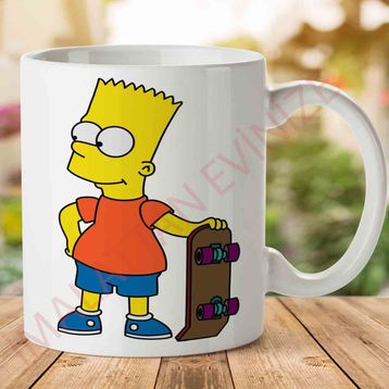Bart Simpson Baskılı Kupa Bardak