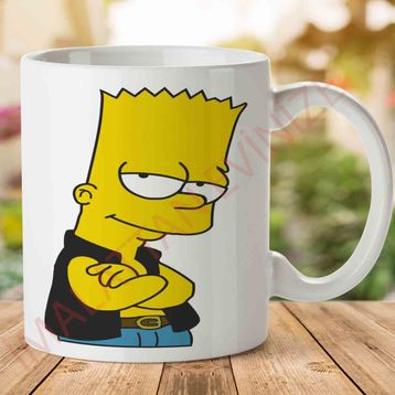 Bart Simpson Baskılı Kupa Bardak
