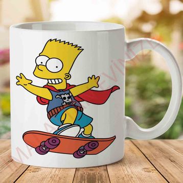 Bart Simpson Baskılı Kupa Bardak