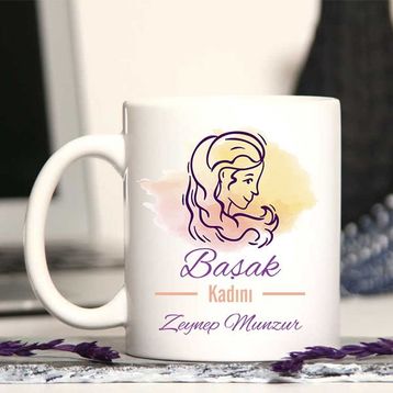 Başak Burcu Baskılı Seramik Kupa Bardak