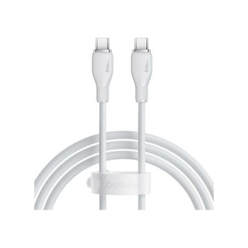 Baseus 1.2 mt Beyaz Pudding Type-C to Type-C Hızlı Şarj Kablosu
