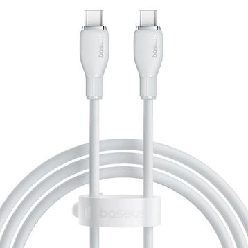 Baseus 1.2 mt Beyaz Pudding Type-C to Type-C Hızlı Şarj Kablosu