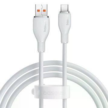 Baseus 1.2 mt Beyaz Pudding USB-A to Type-C Hızlı Şarj Kablosu