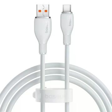 Baseus 1.2 mt Beyaz Pudding USB-A to Type-C Hızlı Şarj Kablosu