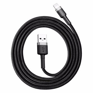 Baseus Cafule 2.4 A Lightning Gri 1 m Şarj Kablosu