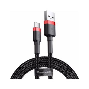 Baseus Cafule Kırmızı 1 mt Şarj & Data Aktarımı Kablosu