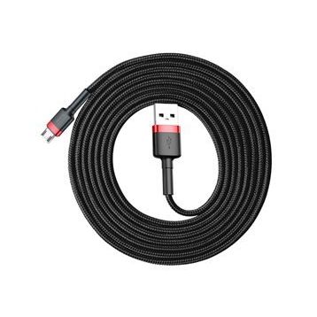 Baseus Cafule Kırmızı Micro USB 1 m 2.4 A Hızlı Şarj Halat USB Kablo