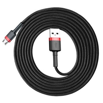 Baseus Cafule Kırmızı Micro USB 1 m 2.4 A Hızlı Şarj Halat USB Kablo