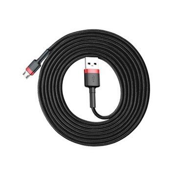 Baseus Cafule Kırmızı Micro USB 1 m 2.4 A Hızlı Şarj Halat USB Kablo
