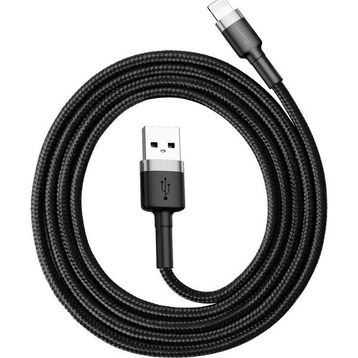 Baseus Cafule Lightning Gri Siyah 2.4A 1 m Usb Kablo
