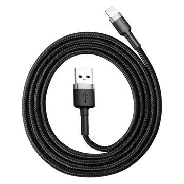Baseus Cafule Lightning Gri Siyah 2.4A 1 m Usb Kablo