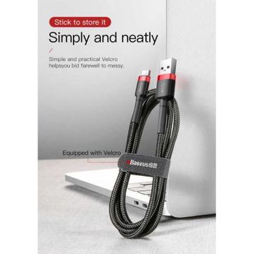 Baseus Cafule TYPE-C 2A Kırmızı-Siyah 2 m Şarj Kablosu