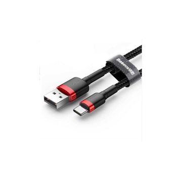 Baseus Cafule TYPE-C 2A Kırmızı-Siyah 2 m Şarj Kablosu
