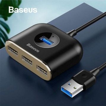 Baseus CAHUB-AY01 Square round 4 in 1 1 m Siyah USB HUB Adaptör