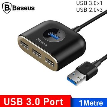 Baseus CAHUB-AY01 Square round 4 in 1 1 m Siyah USB HUB Adaptör