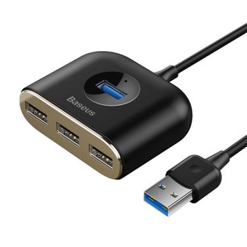 Baseus CAHUB-AY01 Square round 4 in 1 1 m Siyah USB HUB Adaptör