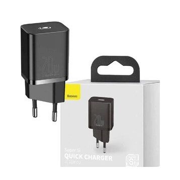 Baseus CCSUP-B01 Siyah Super SI 20W Type-C Hızlı Şarj Adaptörü