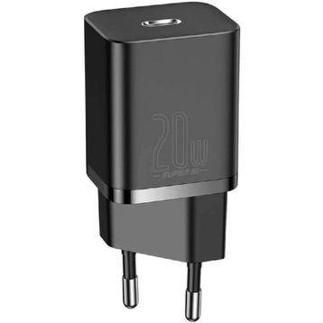 Baseus CCSUP-B01 Siyah Super SI 20W Type-C Hızlı Şarj Adaptörü