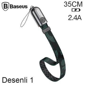 Baseus Çok fonksiyonlu İPhone 7-8-XS-XR 85 cm Powerbank Şarj Kablosu