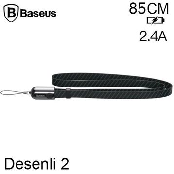 Baseus Çok fonksiyonlu İPhone 7-8-XS-XR 85 cm Powerbank Şarj Kablosu